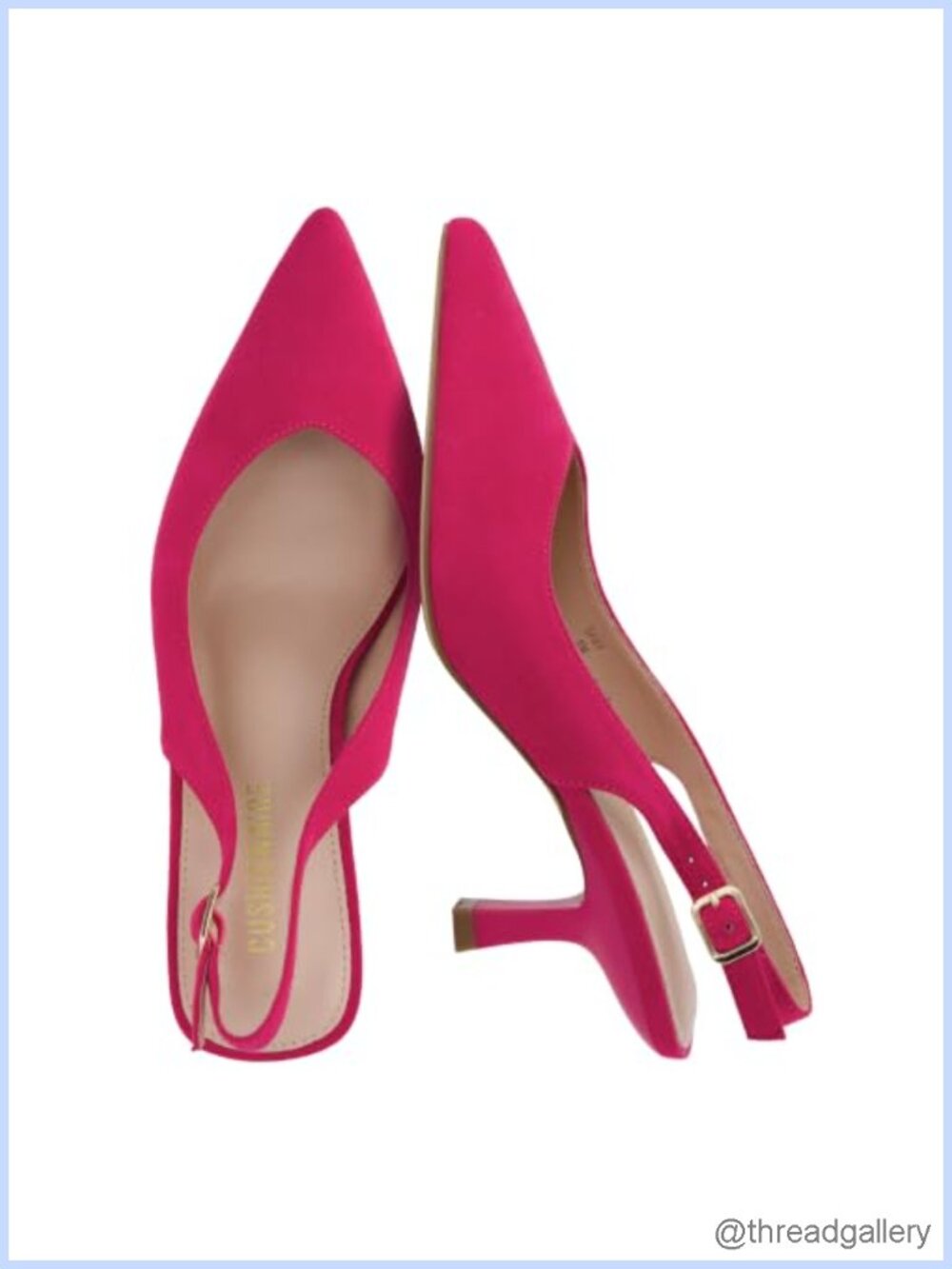 CUSHIONAIRE Saby Slingback Kitten Heels Pointed Toe Pumps